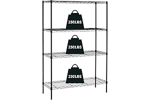 hcy 4-Tier Wire Shelving Unit Storage Shelves Shelf Organizer