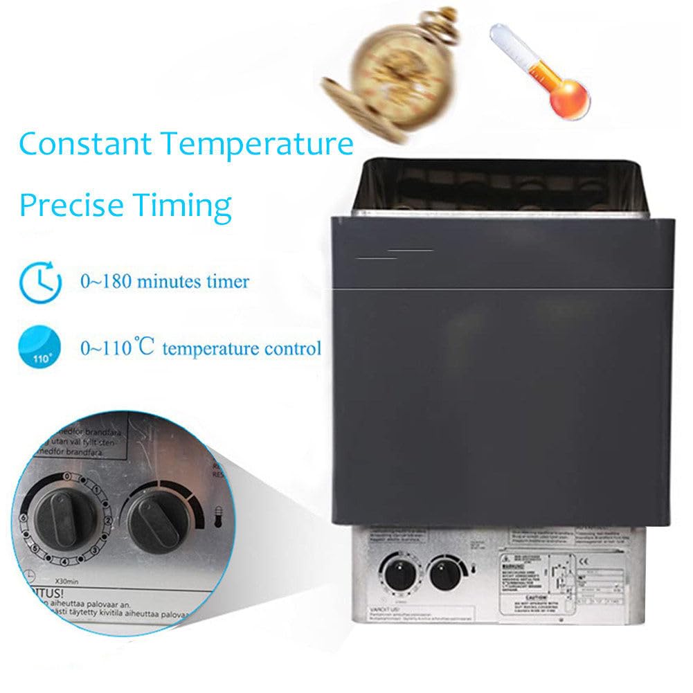 Poêles De Sauna électriques, Poêle De Chauffage De Sauna électrique En Acier Inoxydable 3Kw-6Kw, ContrôLeur Interne PoêLe De Sauna Sec Pour La Maison, L'Hôtel, Le Spa, Le Hammam,4.5KW