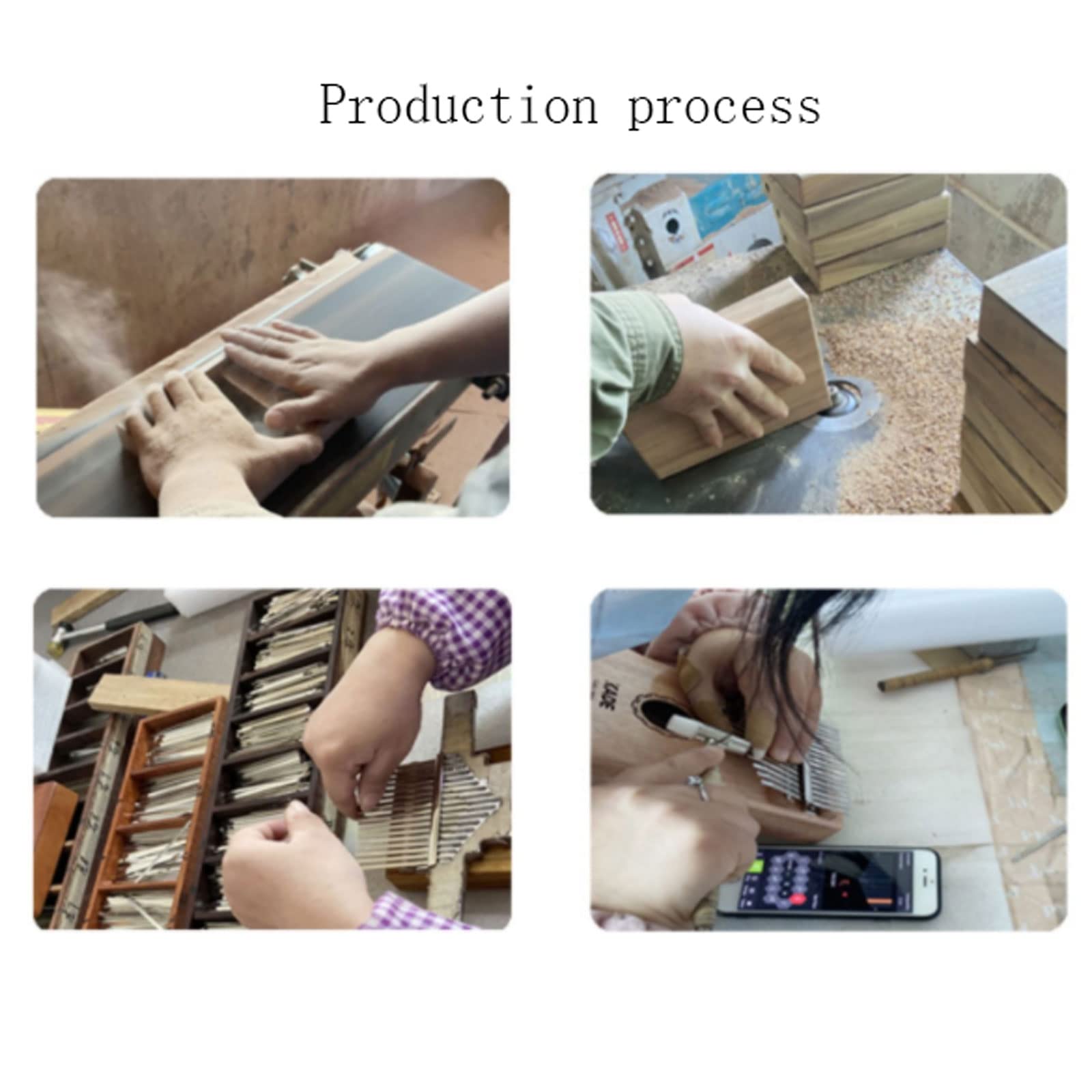 Suono Squisito Strumento Musicale Fatto a Mano con Corpo in Legno per Pianoforte a 17 Toni, Regalo per Dilettanti e Principianti (Dimensioni: 13 * 3 * 18 cm) Facile da Giocare