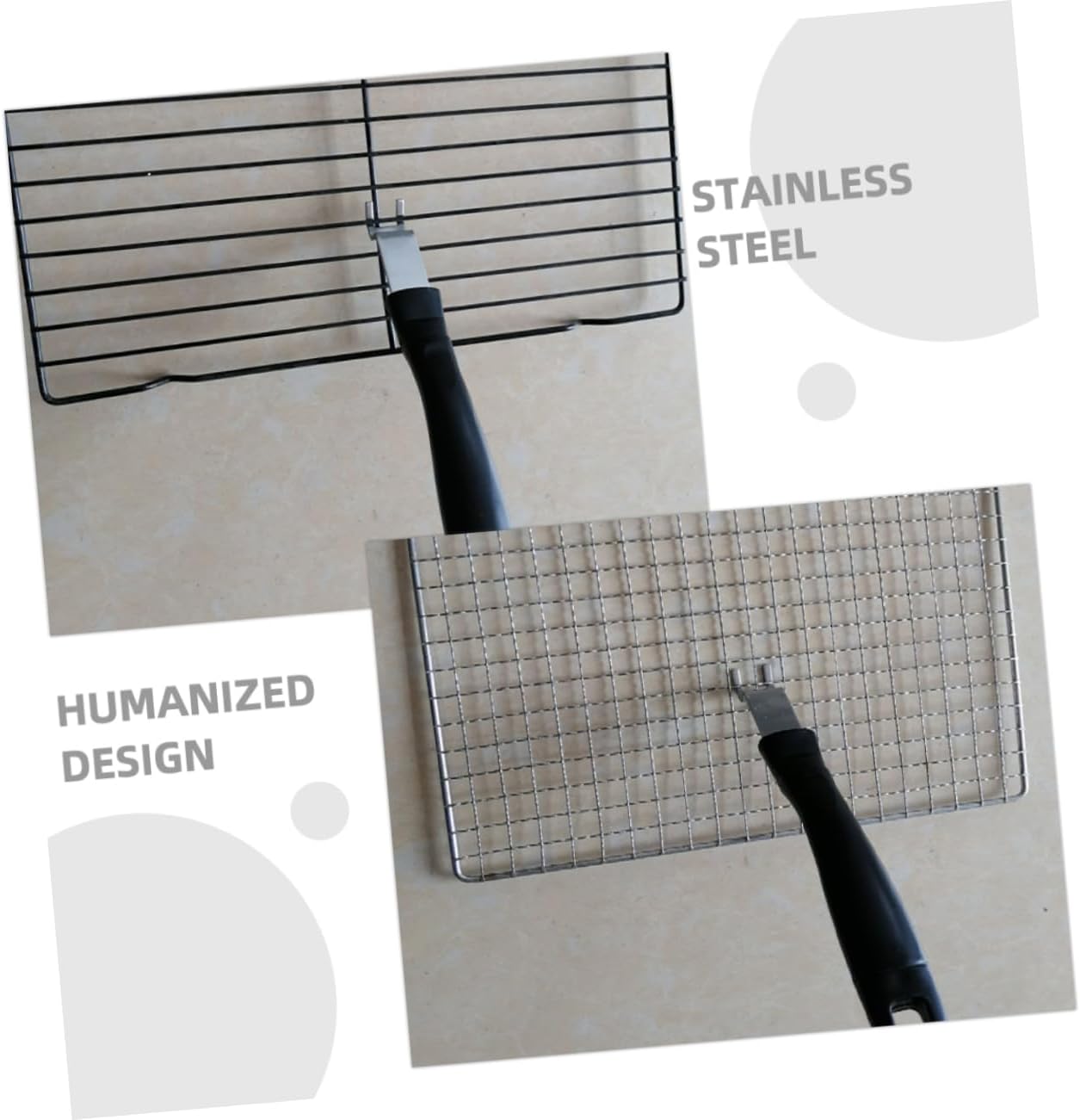 UPKOCH 3pcs Grill Grate Lifter for Charcoal Grill Barbecue Tool Portable Cooking Lifter Pizza Pan Gripper Outdoor BBQ Accessory