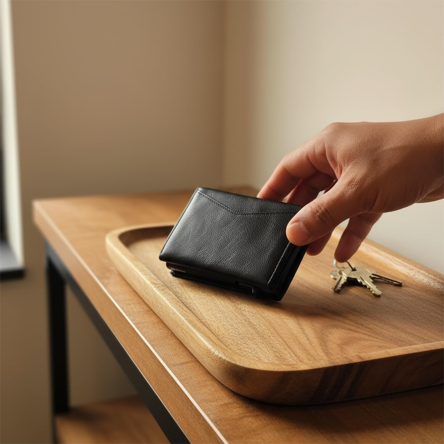 Kartenetui mit Magnetischer Verschluss Classic - Slim Wallet 9 Karten - Münzfach und Scheinfach - RFID Schutz - Portemonnaie - Kreditkartenetui Geldbeutel - Damen Herren - Geldbörse