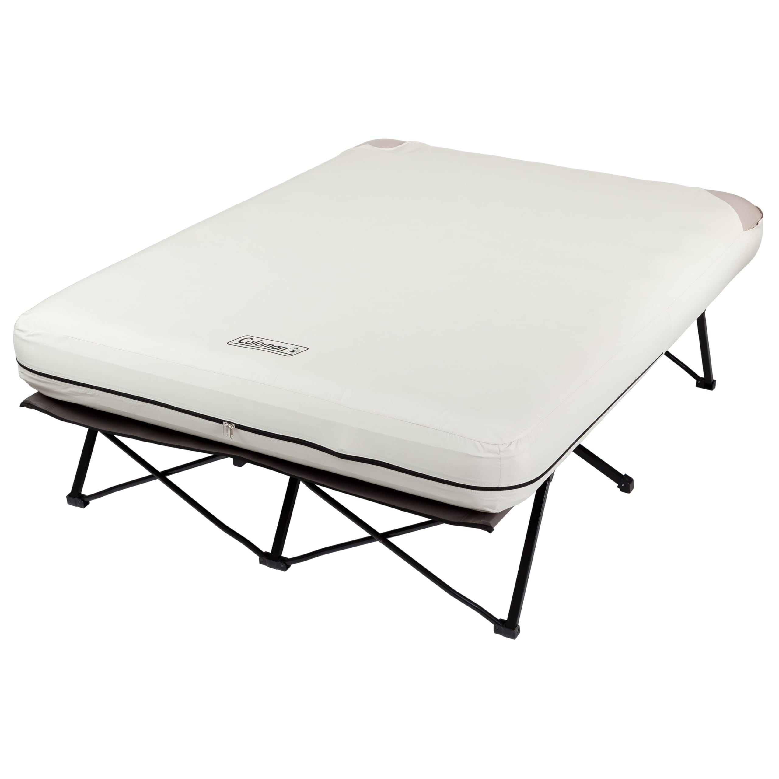 Sponsored Ad - Coleman Queen-Size Airbed Cot Combination, Folding Air Mattress with Steel Frame & Side Table, Battery Pump Included, Great for Camping, Lounging, Elevated Sleeping, Guests, & More