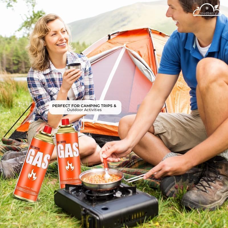 Image of 225G Refillable Butane Gas Canister - High-Performance Fuel for Lighters, Small Stoves, Flame Torches, Welding, Soldering, Food Baking, and Burners, Gas Torch Compatible, Camping Use | Portable Gas Range, Gas Torch Compatible, Camping Use