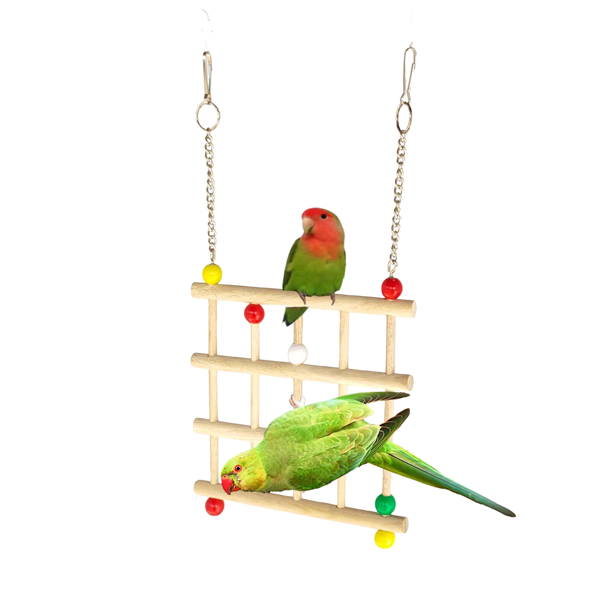 KSK Parrot Climbing Net Toy, Pet Birds Playing Chewing Hanging Toy Wooden Swing Ladder for African Grey Budgie Parakeet Cockatiels Conure Cockatoo Lovebird (B0862GN668) Amazon Price History, Amazon Price Tracker