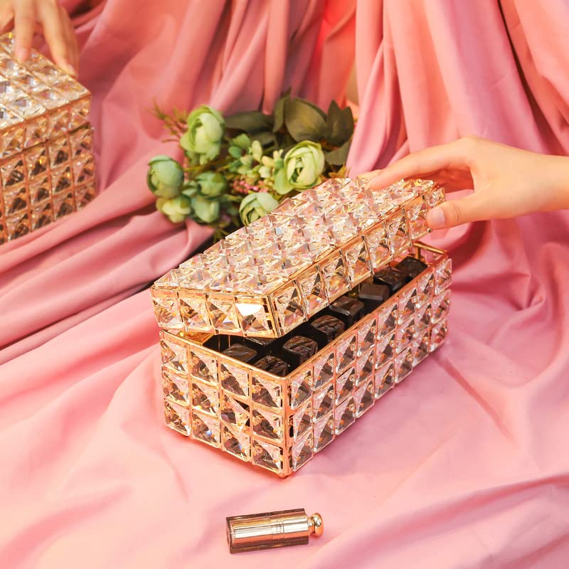 HUFFA Lápiz Labial Caja de Cristal Cosméticos de Escritorio for el hogar Contenedor de Brillo de Labios Estuche de Almacenamiento con Cubierta