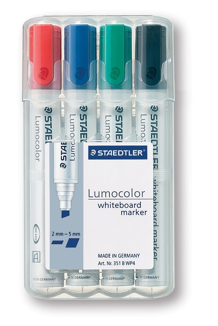 Staedtler, 351 B WP4, Marcatori Lumocolor da lavagna
