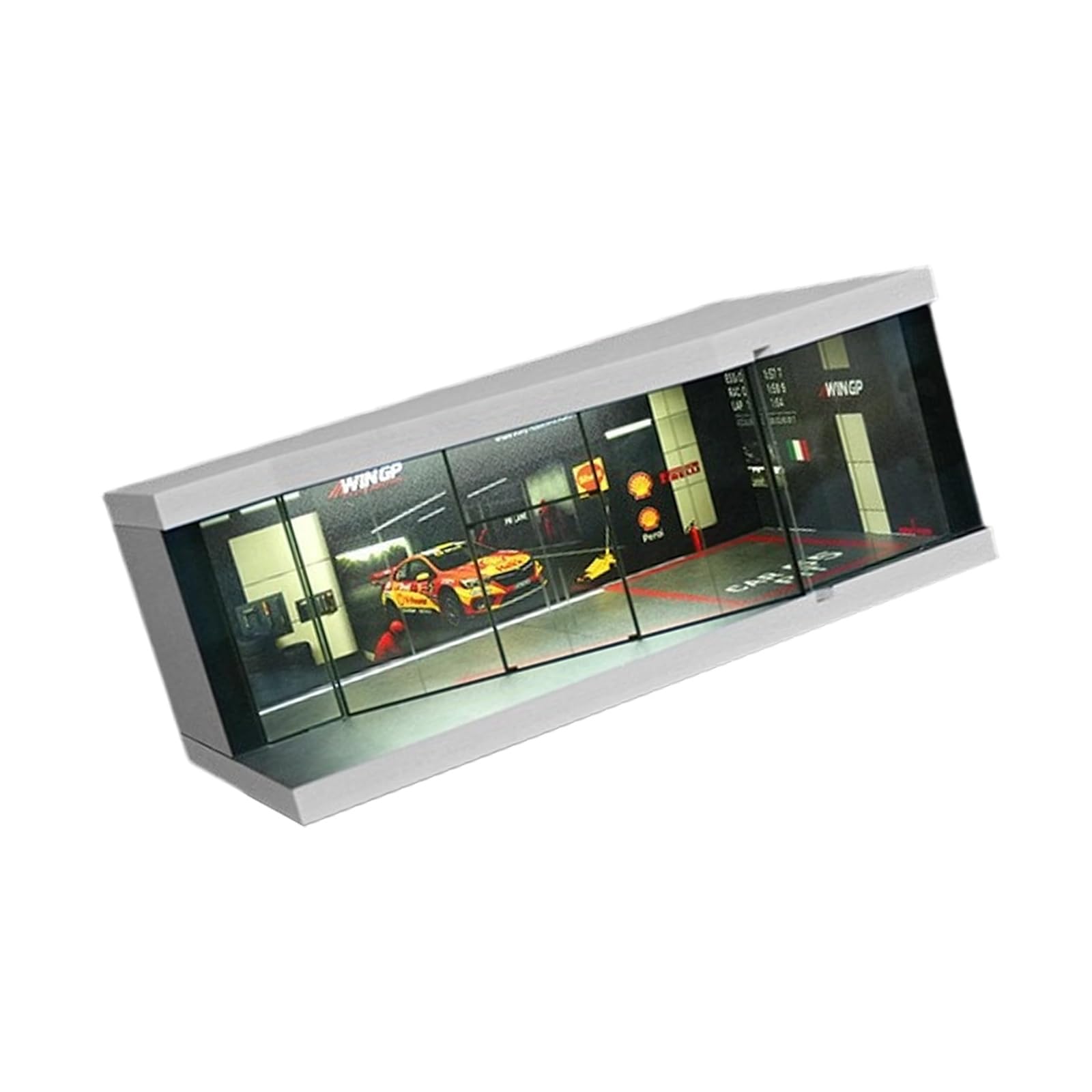 Modularized Dustproof Storage Box for 1: 64 Collectible Car Models Including Integrated Light Source HighStrength for Customizable Arrangements Modularized Organizers
