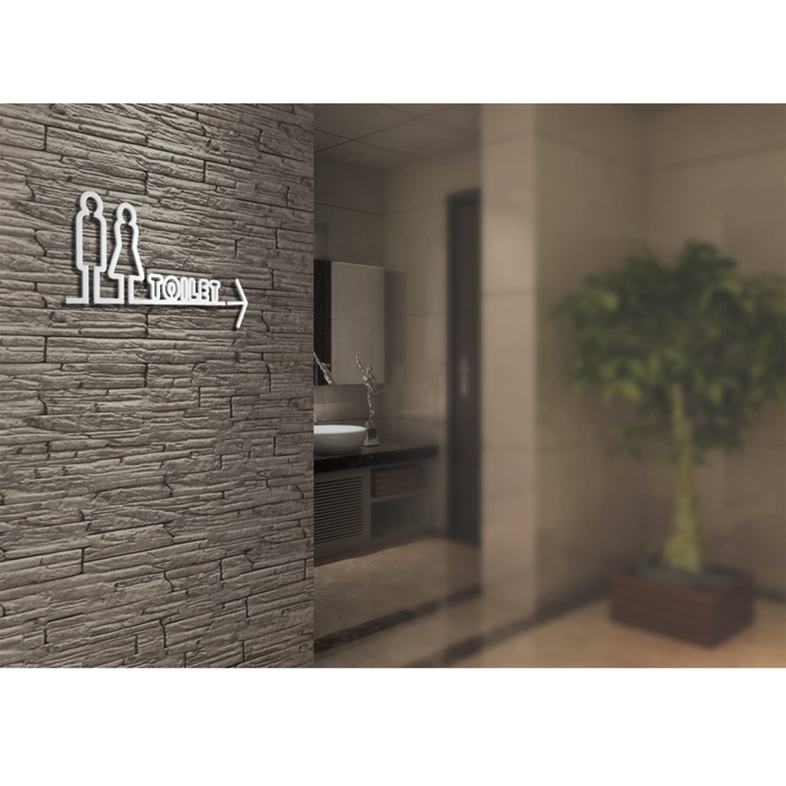 Acryl-Toilettenbeschilderung Für Büros, Restaurants, Geschäfte