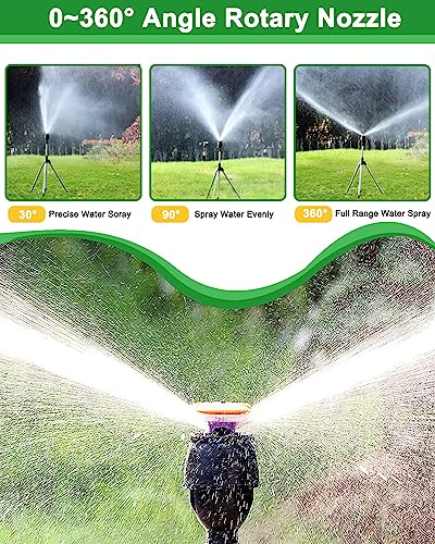 Rotating Tripod Sprinkler - 360 Degree Rotating Tripod Sprinklers For Yard Large Area - Garden Water Sprinkler For Lawn Long Range - Tall Garden Sprinkler On Tripod (Tripod Sprinkler - 1 Pack) #TOP1