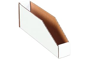 Cardboard Bins for Shelves - Open Top Bin Boxes: 2" x 12"...