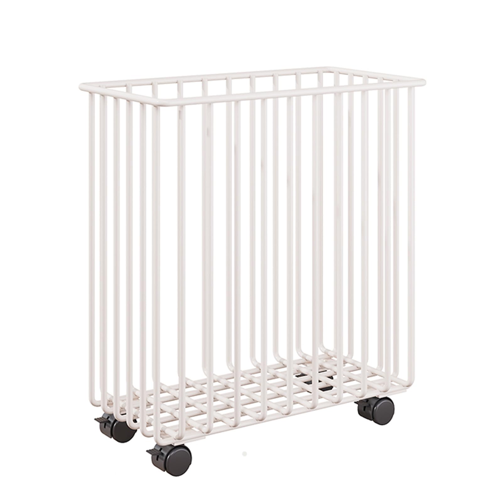 Iron Laundry Basket with Pulley Household Dirty Clothes Basket, Bathroom Removable Storage Basket Bucket
