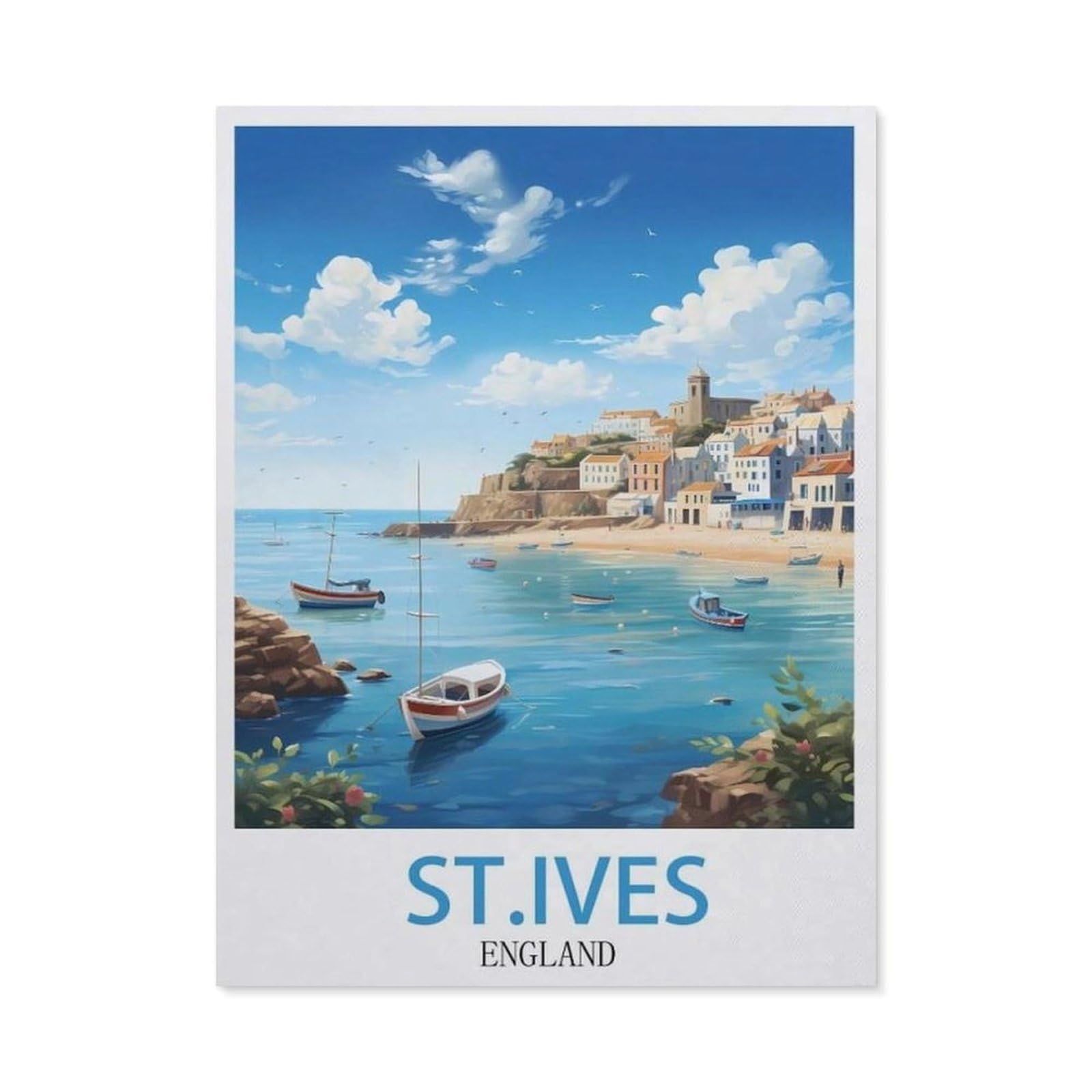 Funny Metal Tin Signs，Saint Ives England(20x30cm）