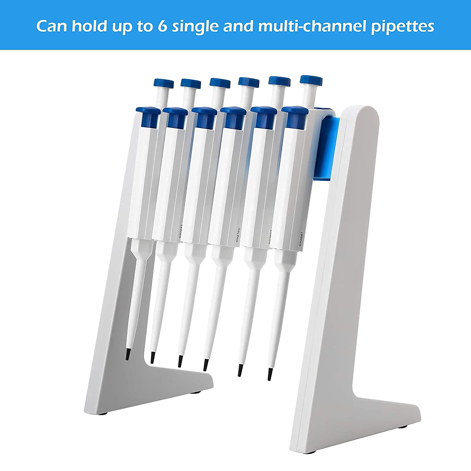Laborpipettenständer Pipettenhalter Pipettenständer stabil für 6 Pipetten linear Ständer Pipettenhalter Mikropipettenständer Pipettenständerhalter Labor Pipetten Ständer