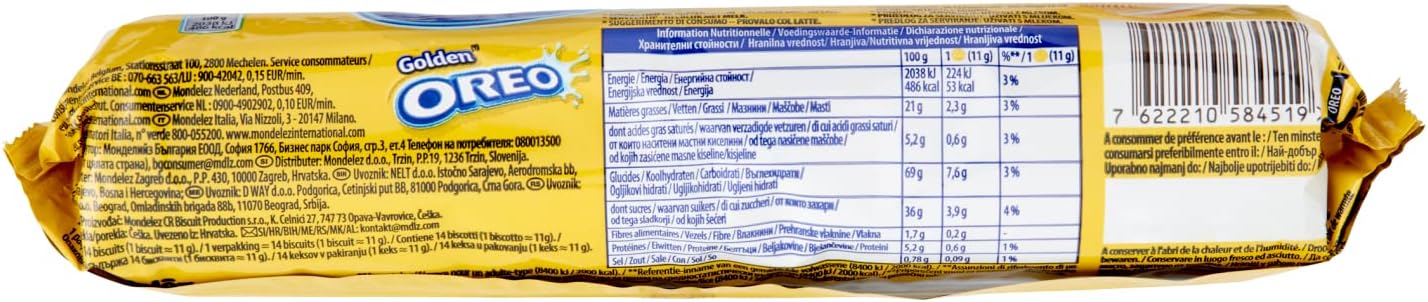 Oreo Golden, Biscotti con Ripieno di Crema alla Vaniglia, Il tuo Oreo in Versione Bianca, 154g (1 confezione da 154g) - Immagine 3