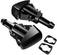 DWARFOO 2-Pack Front Windshield Washer Nozzles for Dodge Chrysler RAM - Replaces 4805742AB 5113049AA 55077460AA - Durable Spray Jets