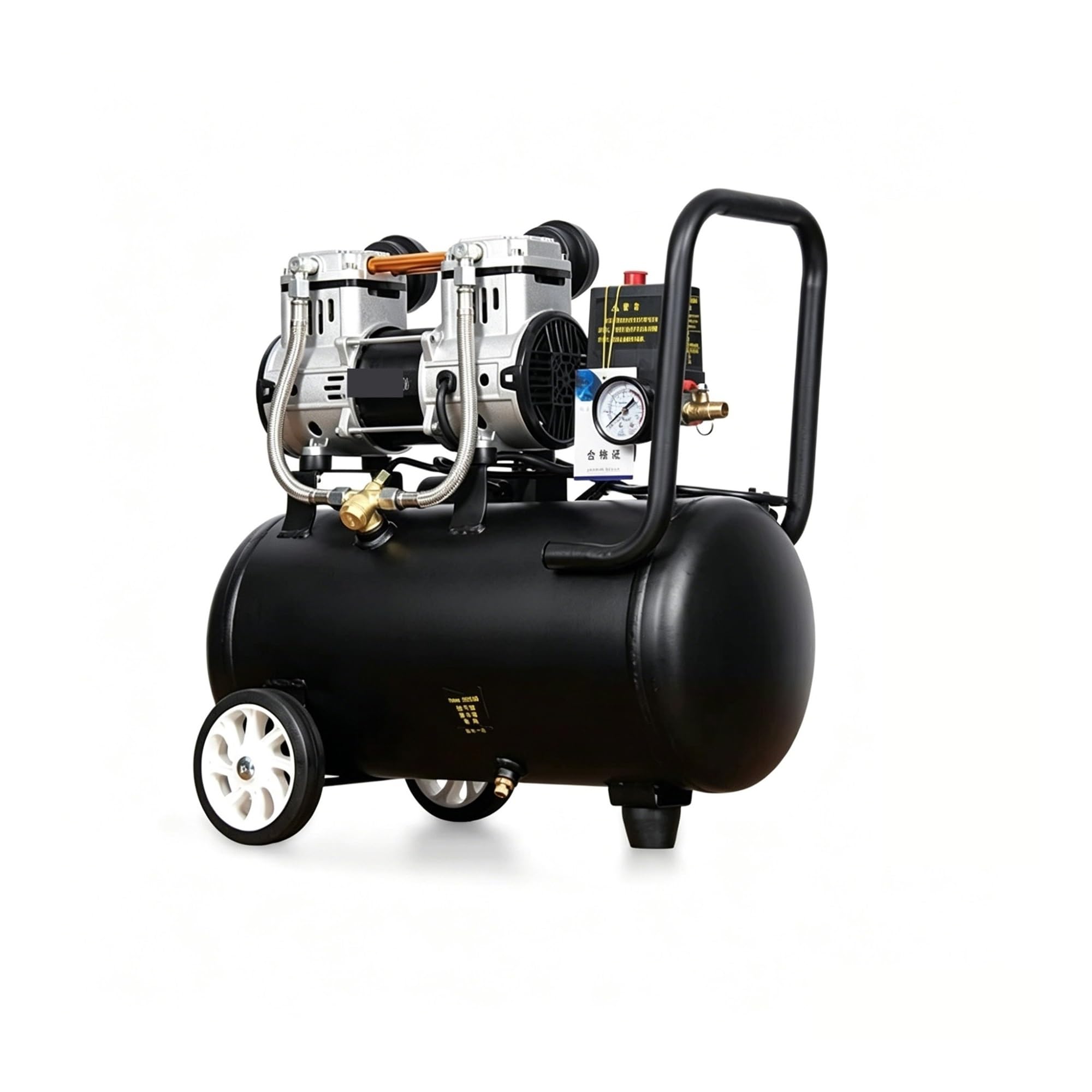 Silent Air Compressor Silent Air Pump for Compressor Small Oil-Free Industrial Grade 220V Portable(Copper 1100w-30L)