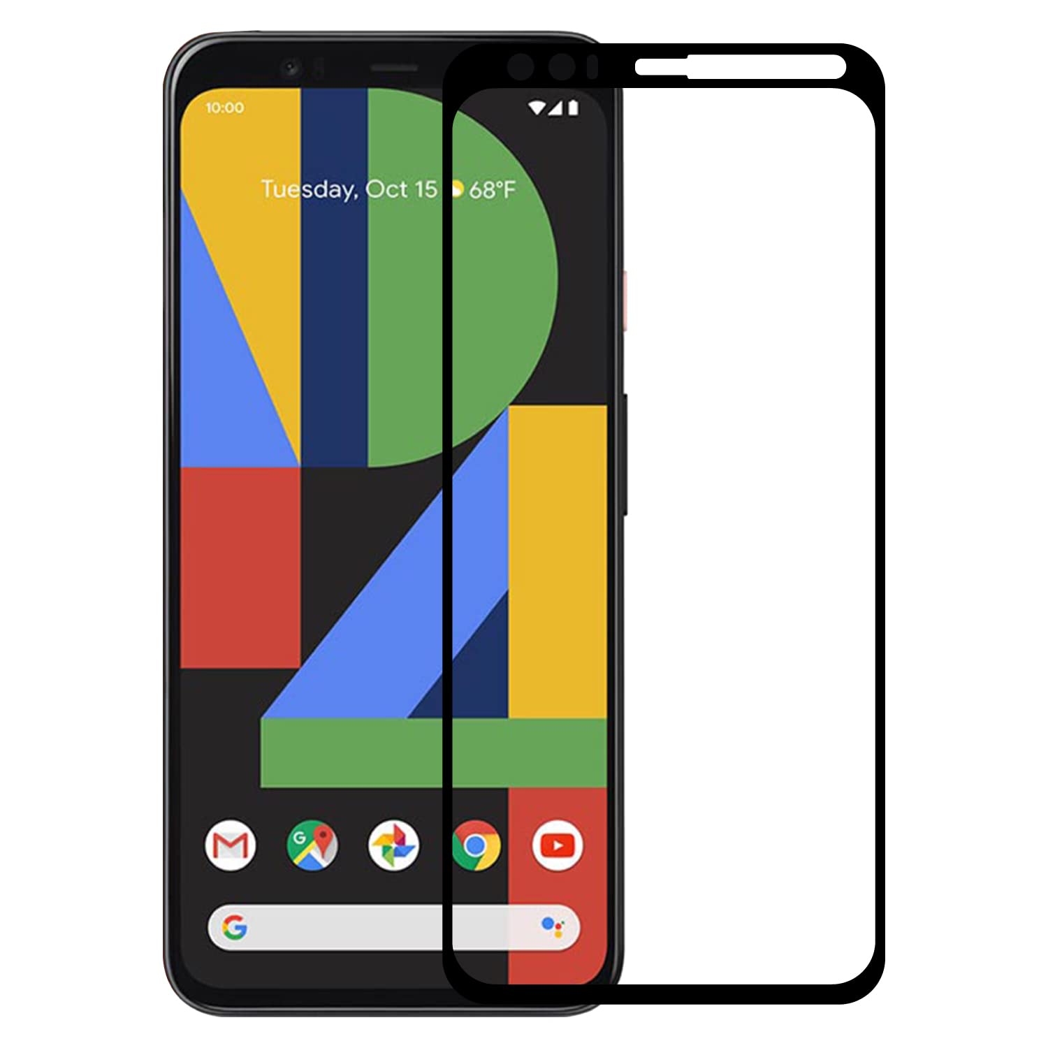 Kite Digital Compatible With Google Pixel 4xl Black Tempered Glass