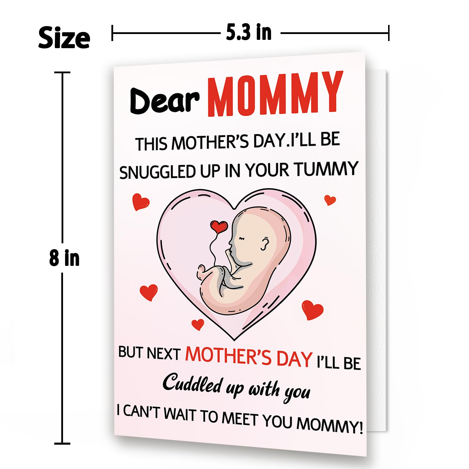 First Mothers Day Gifts for New Mom, Happy 1st Mothers Day Gifts Card from Baby, Pregnancy Gift Card for Expecting Mom First Time Moms Mother, To Be Mommy