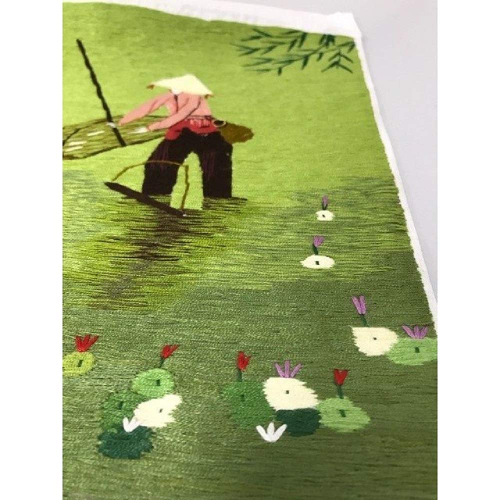 Amazon.co.jp: ベトナム 刺繍絵 全面手刺繍 刺繍画 ハンドメイド 