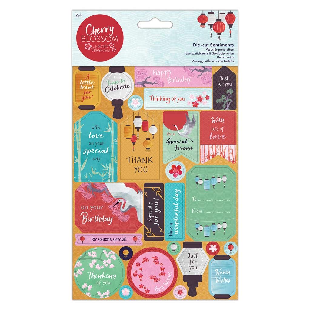 Papermania Die-Cut Sentiments, Multi-Colour, One Size