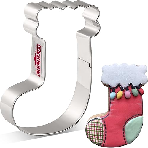 Miniatura 4 de LILIAO Juego de cortador de galletas navideñas de invierno, 4 piezas, suéter feo, medias, sombrero y manoplas