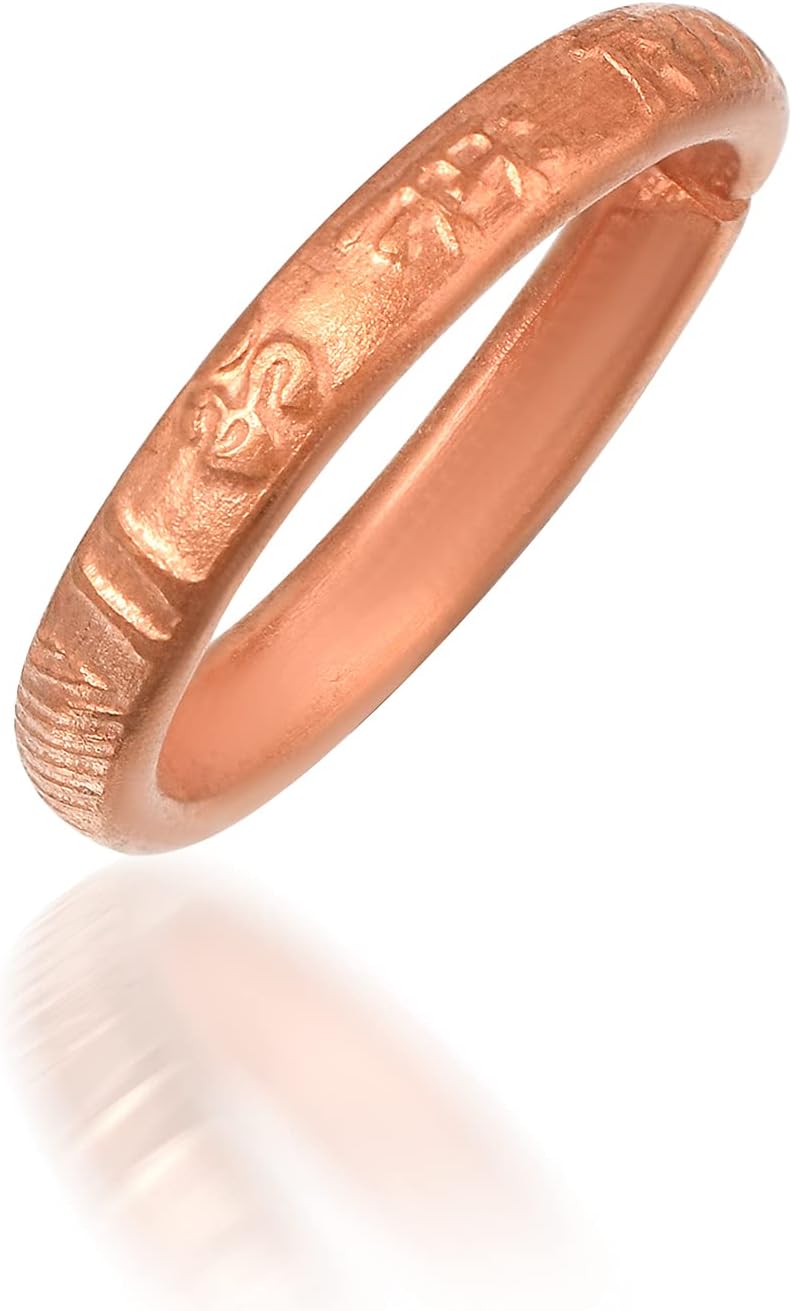 morirHand Forged Pure Copper Om Namah Shivay (ओम नमः शिवाय) Engraved Adjustable Free Size Finger Ring Fashion Jewellery For Men And Women