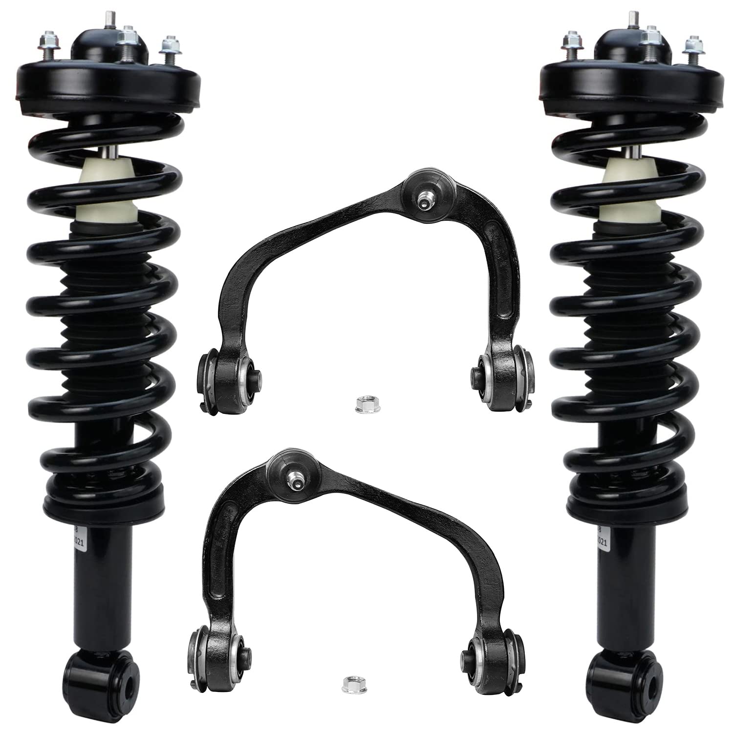 Detroit Axle - Front Struts + Upper Control Arms w/Ball Joints Replacement