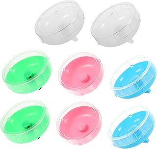 Ipetboom 8 Peças Roda De Corrida De Hamster Disco Voador Roda De Hamster Disco Voador Hamster Exercício Pires Gaiola Brinquedo Hamster Pires Hamster Exercício Roda Bandeja Chassi De
