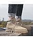 HoaloX Men's Winter Autumn Work Boots | Warm Durable Fashion Casual Shoes with Insulated Lining & Slip-Resistant Outsole (khaki,7.5)