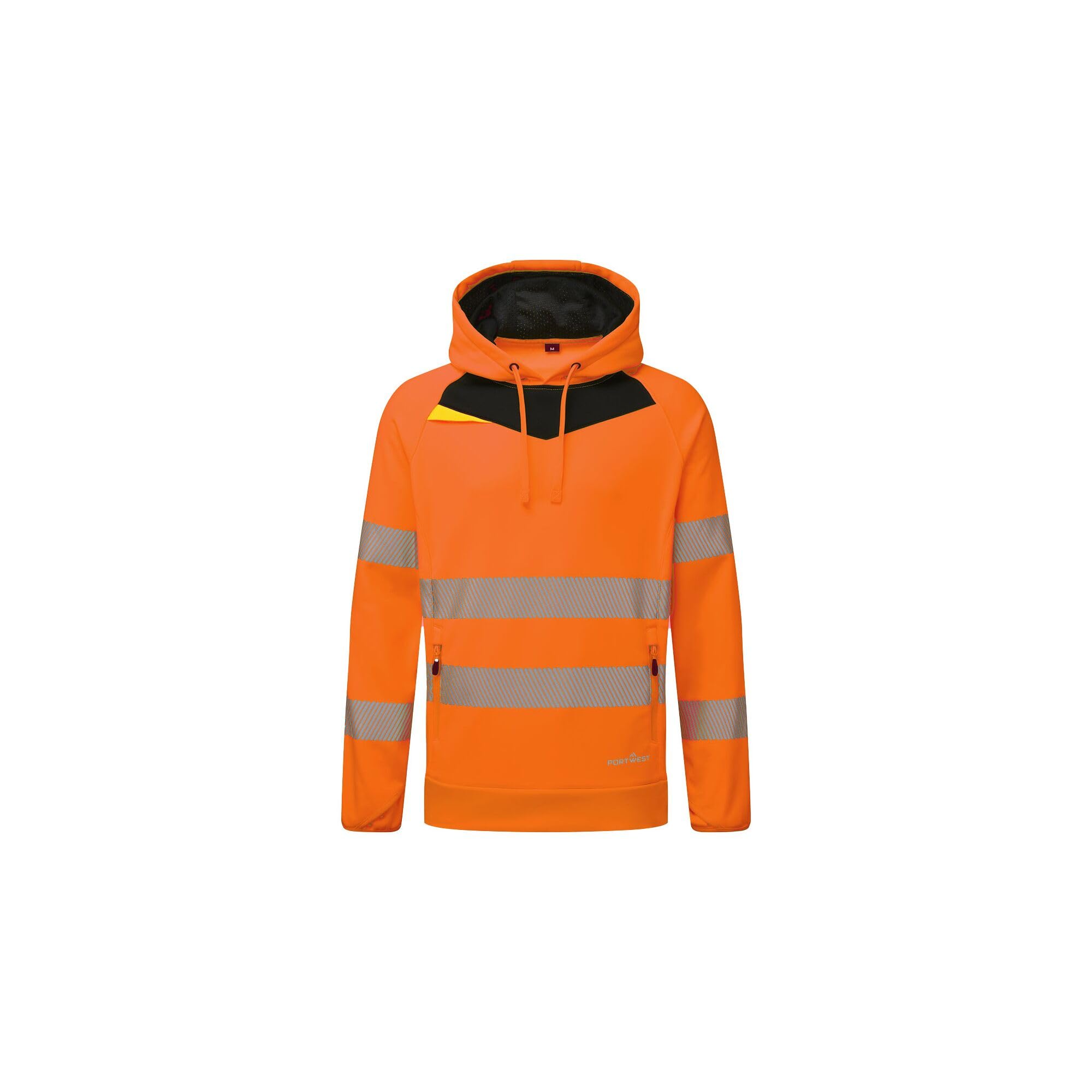 Sweat à capuche DX4 Portwest Orange Noir XL pour la sécurité