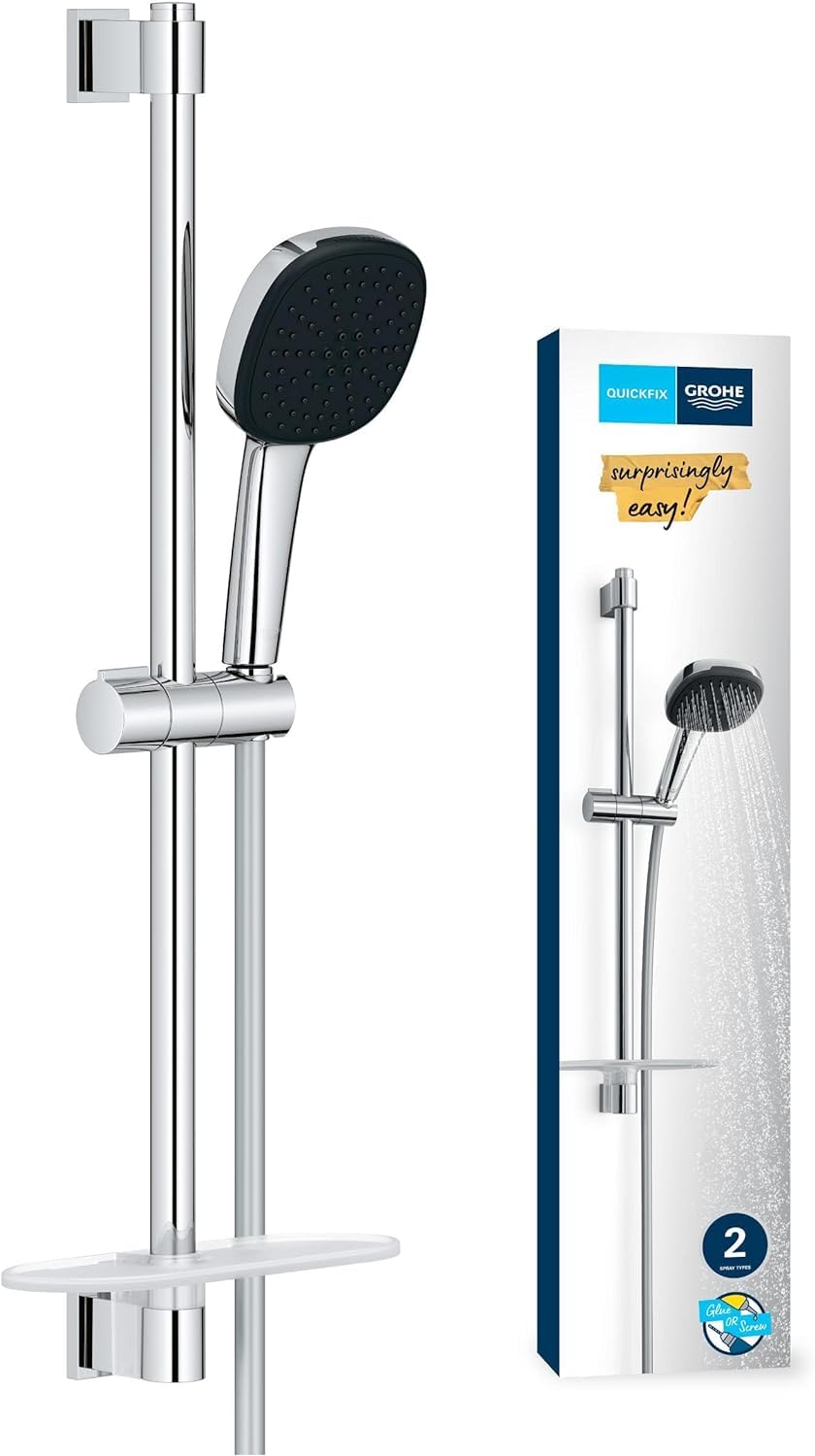 GROHE Vitalio Comfort 110 ensemble de douche chromé haute résistance avec barre 60cm