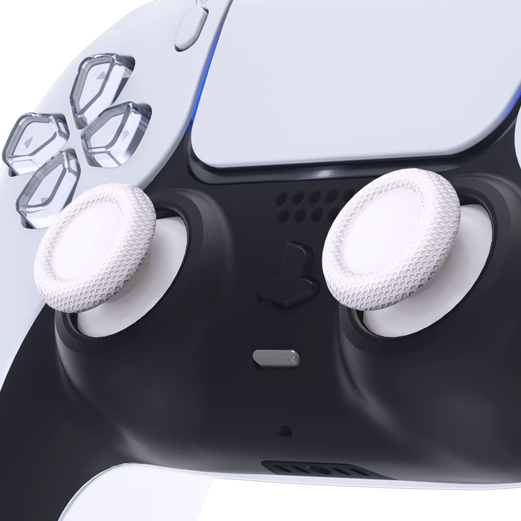 eXtremeRate Joystick pour ps5 Manette Accessoires,Stick Analogique pour ps4 Manette,Bâtons de Pouce-Blanc Neige - 3