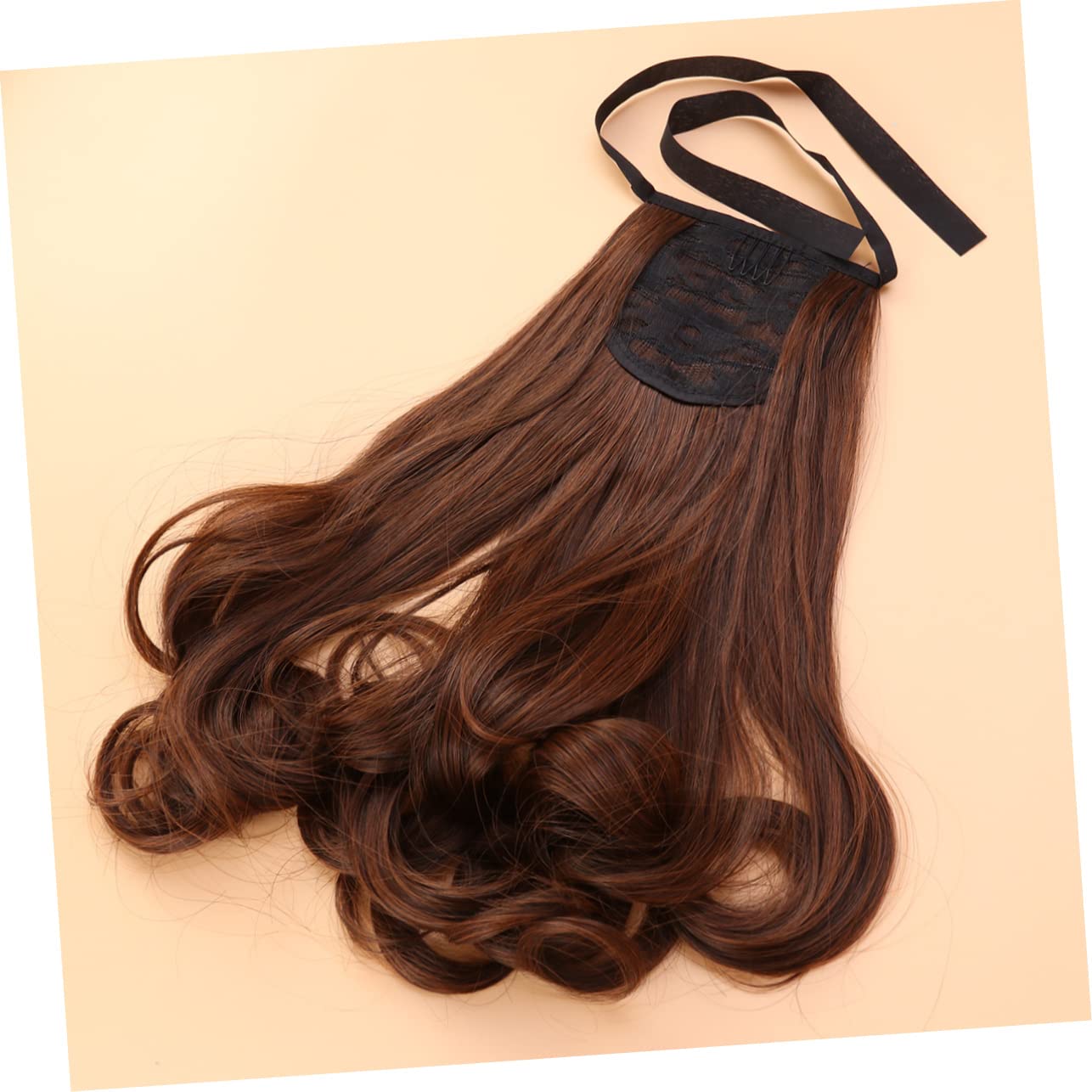 AOKWAWALIY Curling Angel Curly Hair Curling Iron Hair Extension Curling Styler Curling Iron Curling Band Wig Ponytail Hair Extensions with Bands Large Wave Bow Women