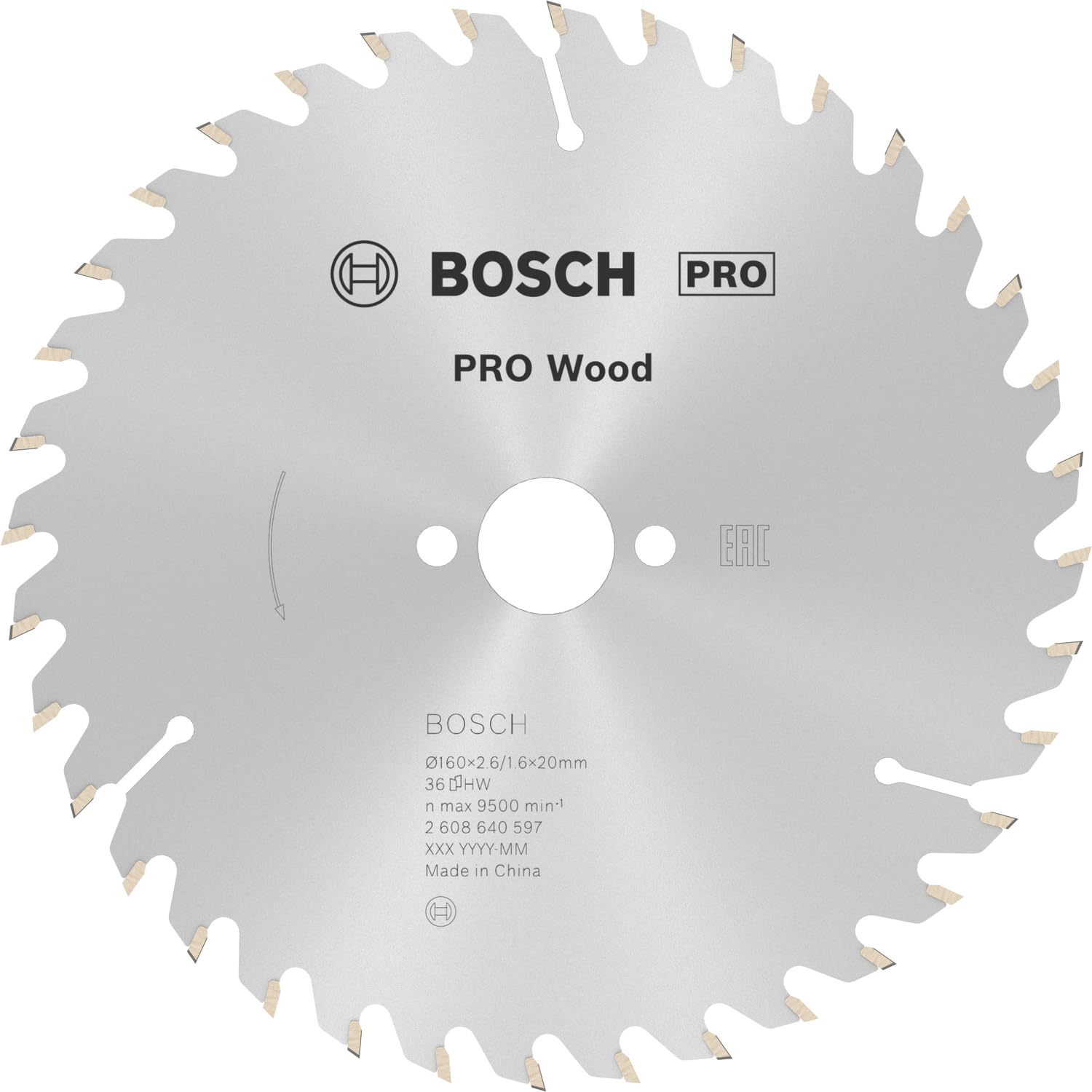 Bosch 1X Lama Per Sega Circolare Pro Wood A Filo Per Seghe Portatili (Per Legno Tenero, Legno Duro, Ø Mm, Professional Accessorio Sega Circolare Portatile)-image