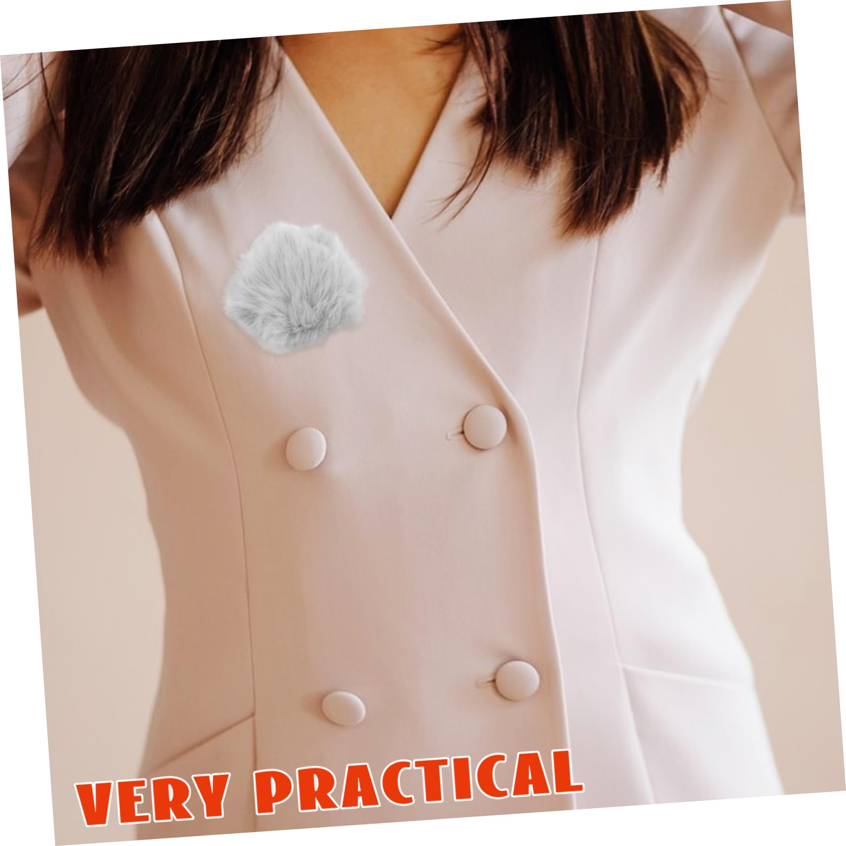 Niedliche Plüsch Kaninchen -Schwanzbrosche Entzückende POM PIN -Handtaschen Rucksäcke und Schals einzigartiges handgefertigtes Accessoire für Frauen Vintage Mode Charme