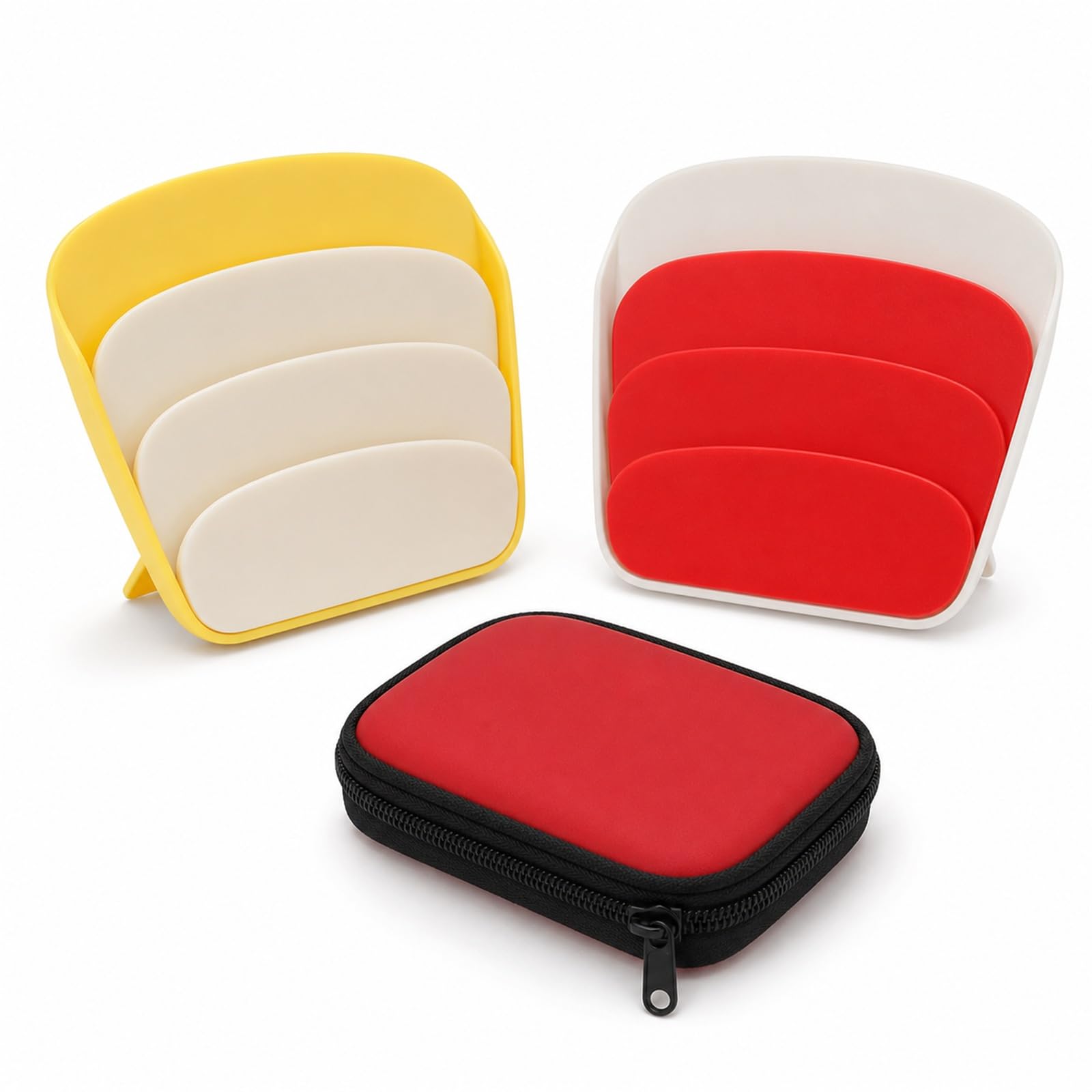 Ufyuayig 3-Piece Playing Card Holder Set with Storage Bag