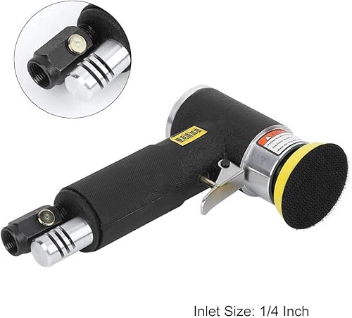 Miniatura 7 de Lijadora orbital aleatoria de aire, pulidora neumática de doble acción, máquina pulidora excéntrica, codo excéntrico de 2 pulgadas3 pulgadas