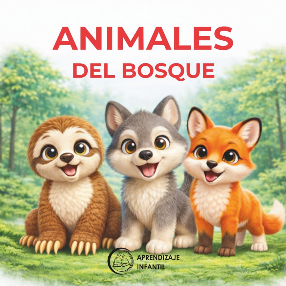 Los Animales del Bosque: Primeras Palabras para Niños: Libro Infantil en Español | Forest Animals Spanish Book for Kids | Vocabulario Básico y Reconocimiento Visual