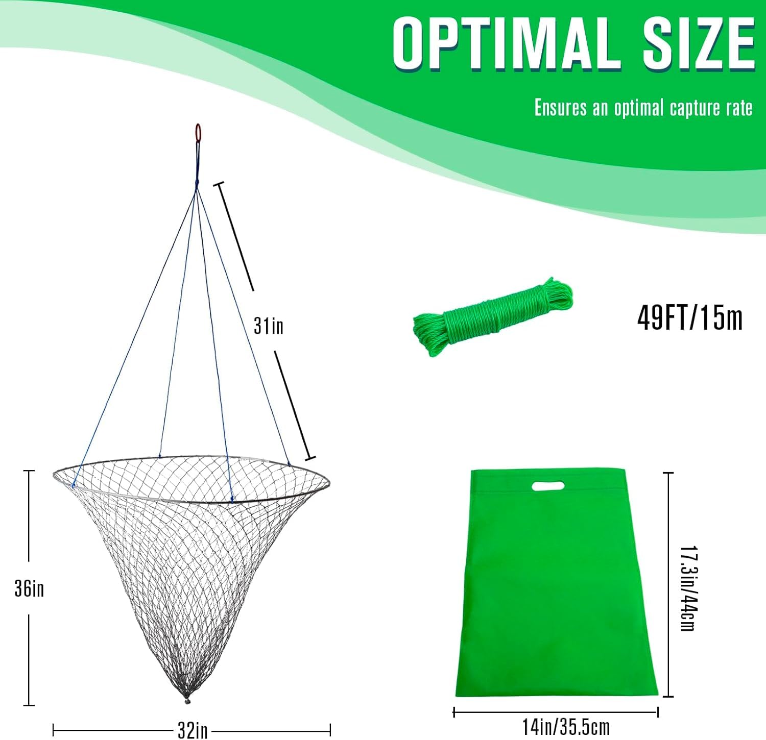 Drop Net For Saltwater Fishing Pier Fishing Drop Net - Foldable Bridge ...