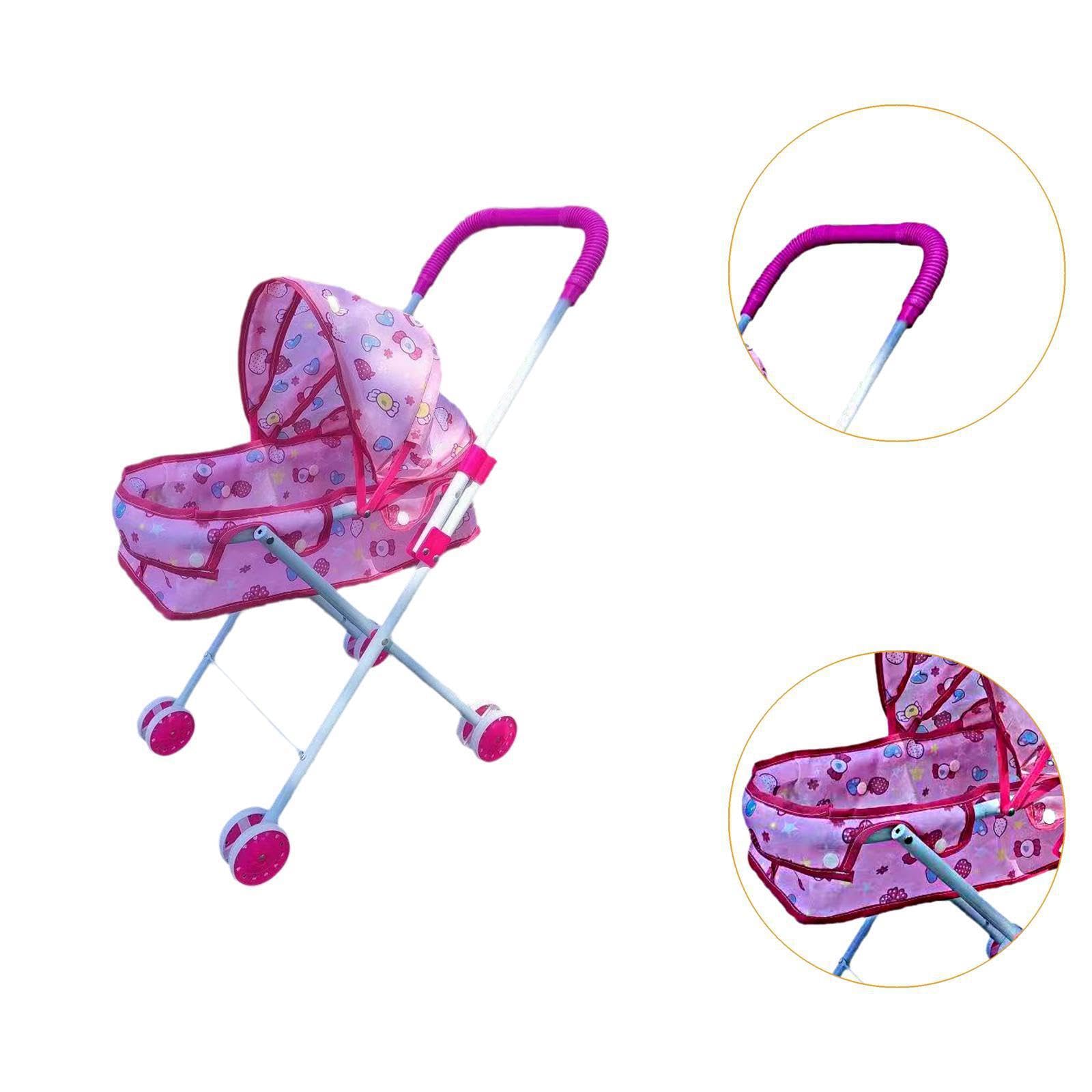 Mini passeggino giocattolo interattivo giocattoli di finzione passeggino di simulazione per giochi di ruolo attività di apprendimento giocattoli di