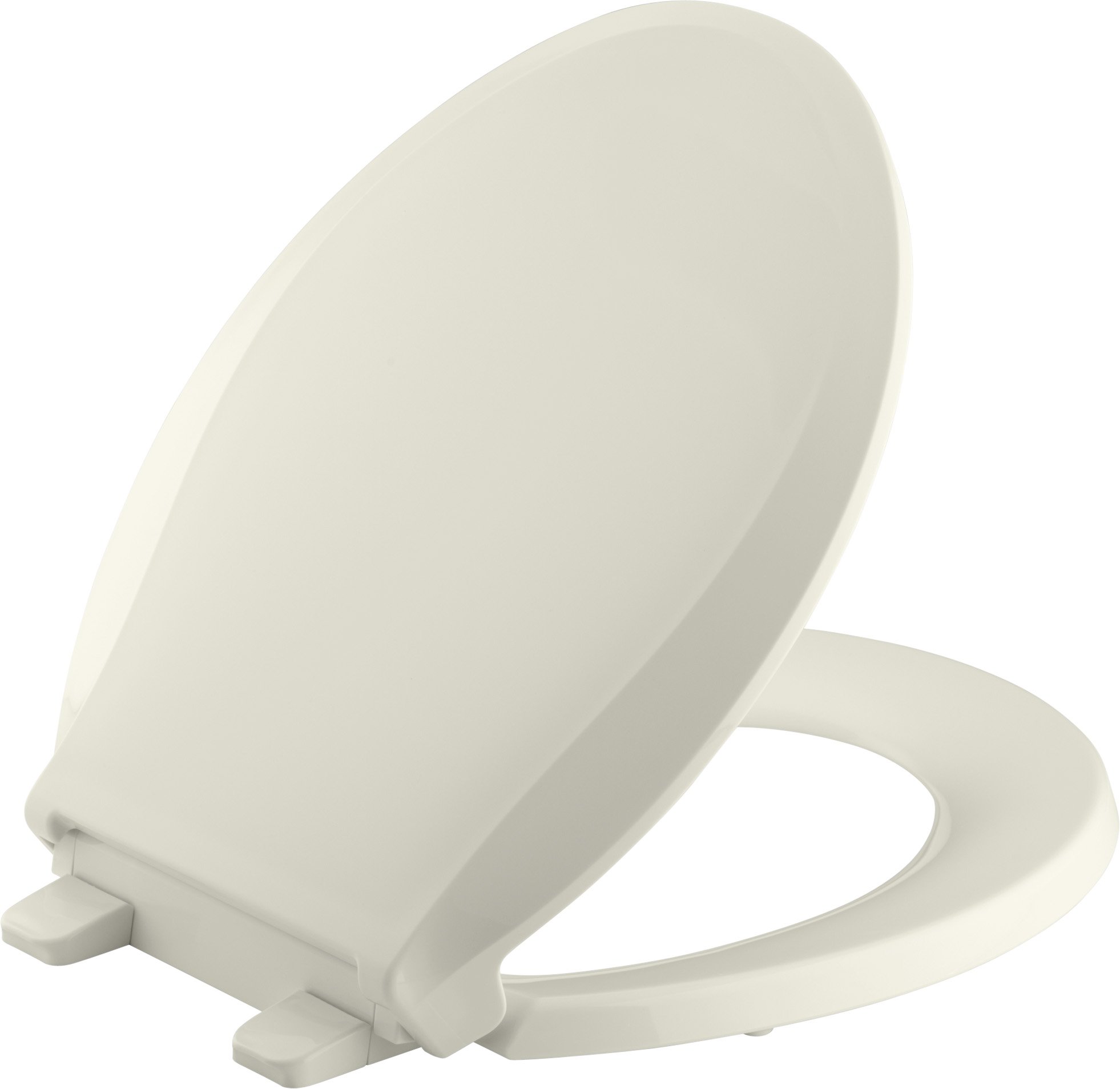 KOHLER 7316-96 Grip-Tight Round-Front Biscut Cachet Quick-Release Toilet Seat, Biscuit