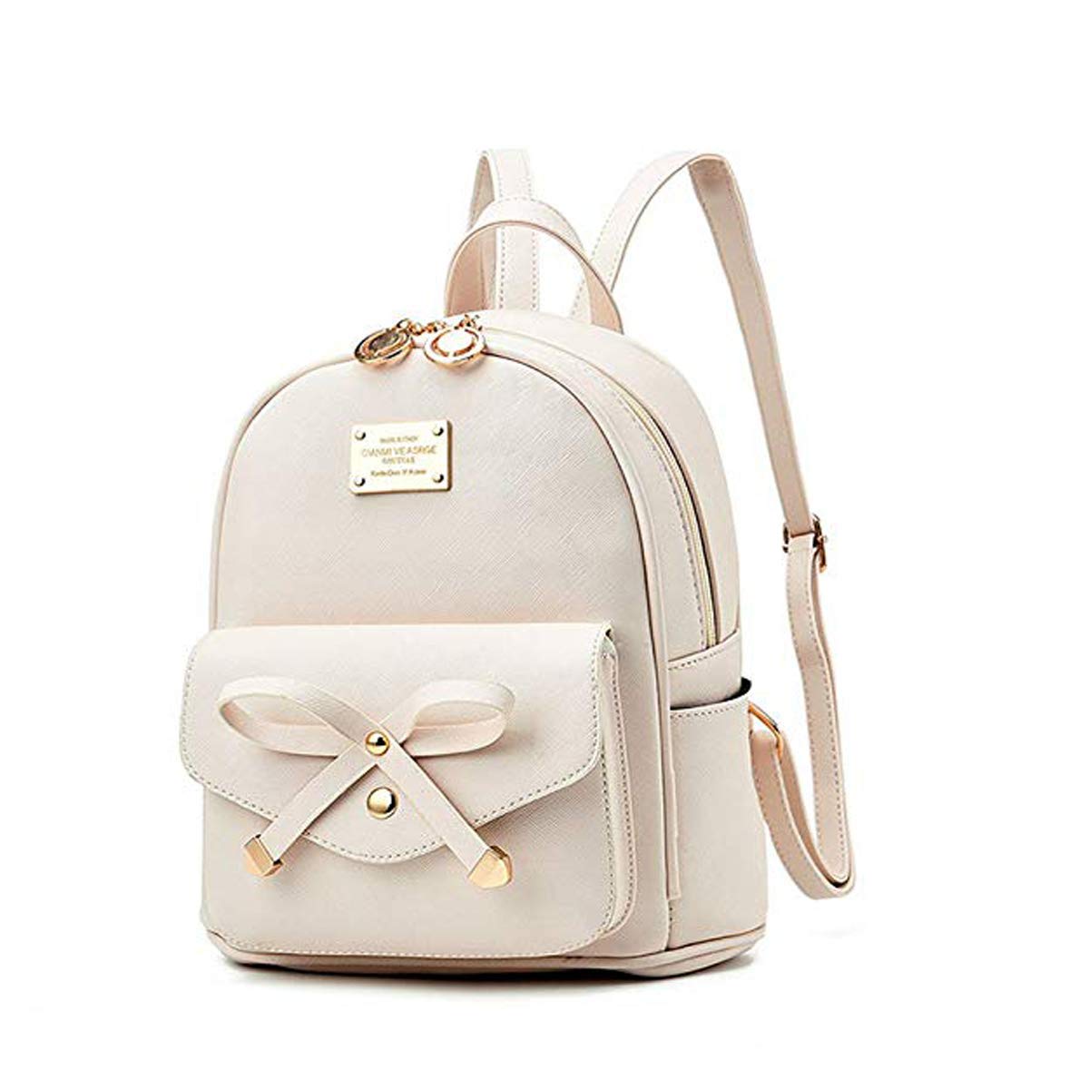 floki Girls Bowknot Cute Leather Backpack Mini Backpack Purse for Women-picture-23
