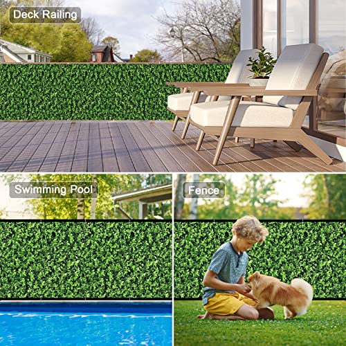 NAIMORUI PVC Balcony Privacy Screen Decorative Balcony Cover with Nylon Rope- 34'' x 180'' - Image 5