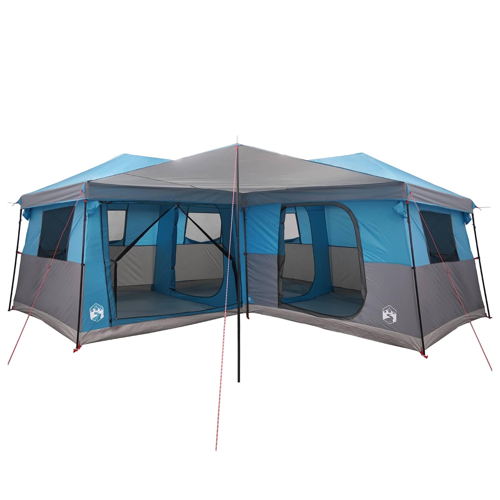 Tenda Familiare Blu 14 Persone 500x500x226 cm Poliestere 185T PU