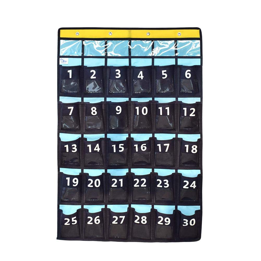 Buy Womdee Numbered Classroom Pocket Chart, Hanging File Folders Chart