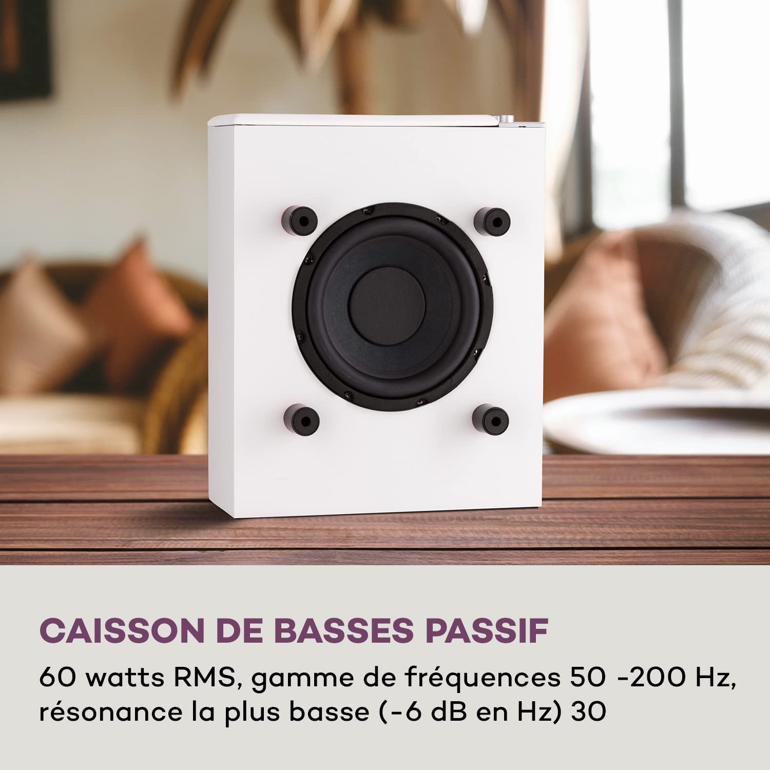 AUNA Ensembles Home Cinéma, Haut Parleur Hi-FI, Ampli Home Cinema de 80W RMS à 100W Max, Enceintes Design et Compact, Caisson de Basse, Subwoofer Stéréo, AUX pour Lecteurs MP3, CD, Arrêt Automatique