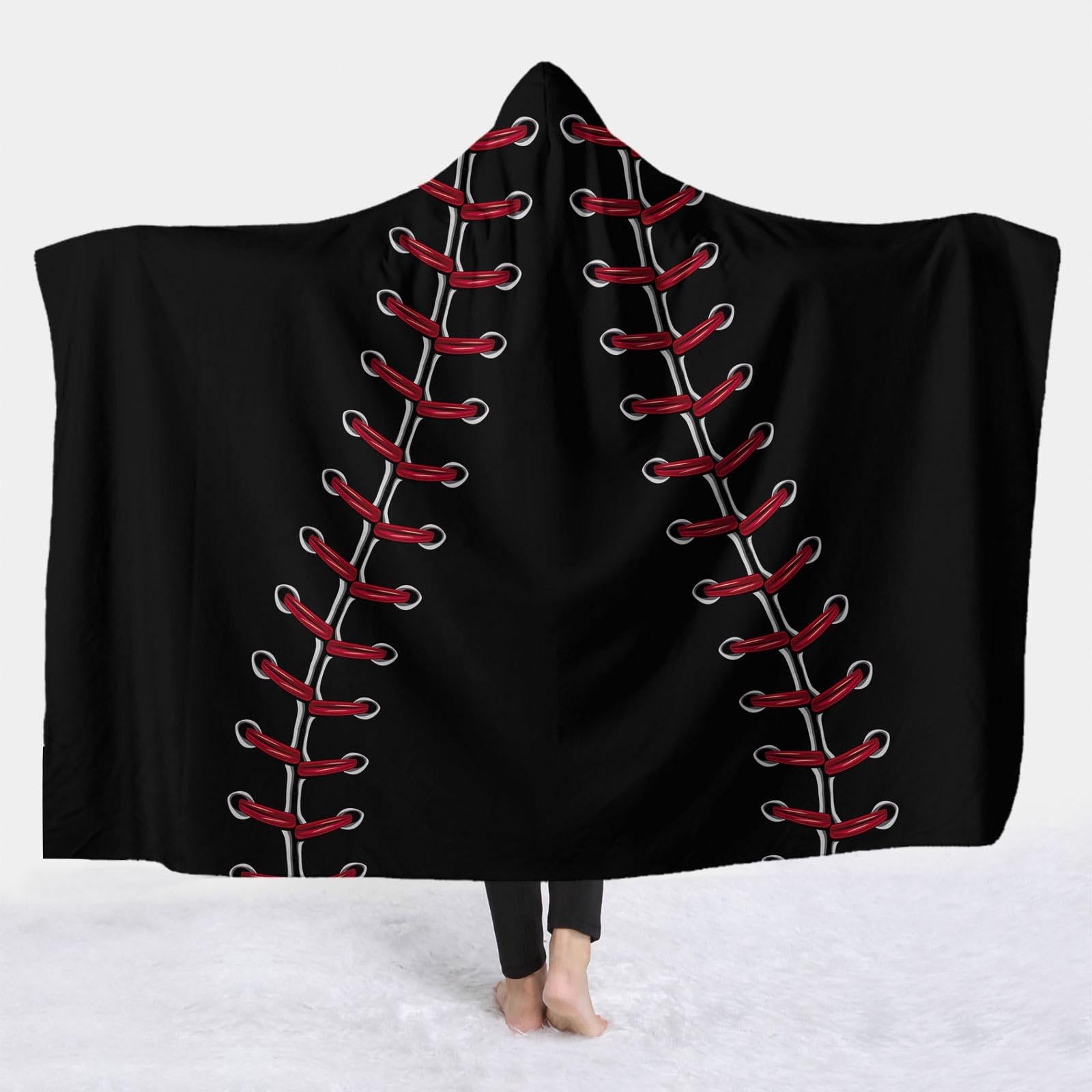 Generico Sciarpone Donna Inverno Morbida Grande Cozy Sports Fleece Hooded Blanket With Football And Soccer Prints Perfect For The Family Sciarpa Pelliccia Donna