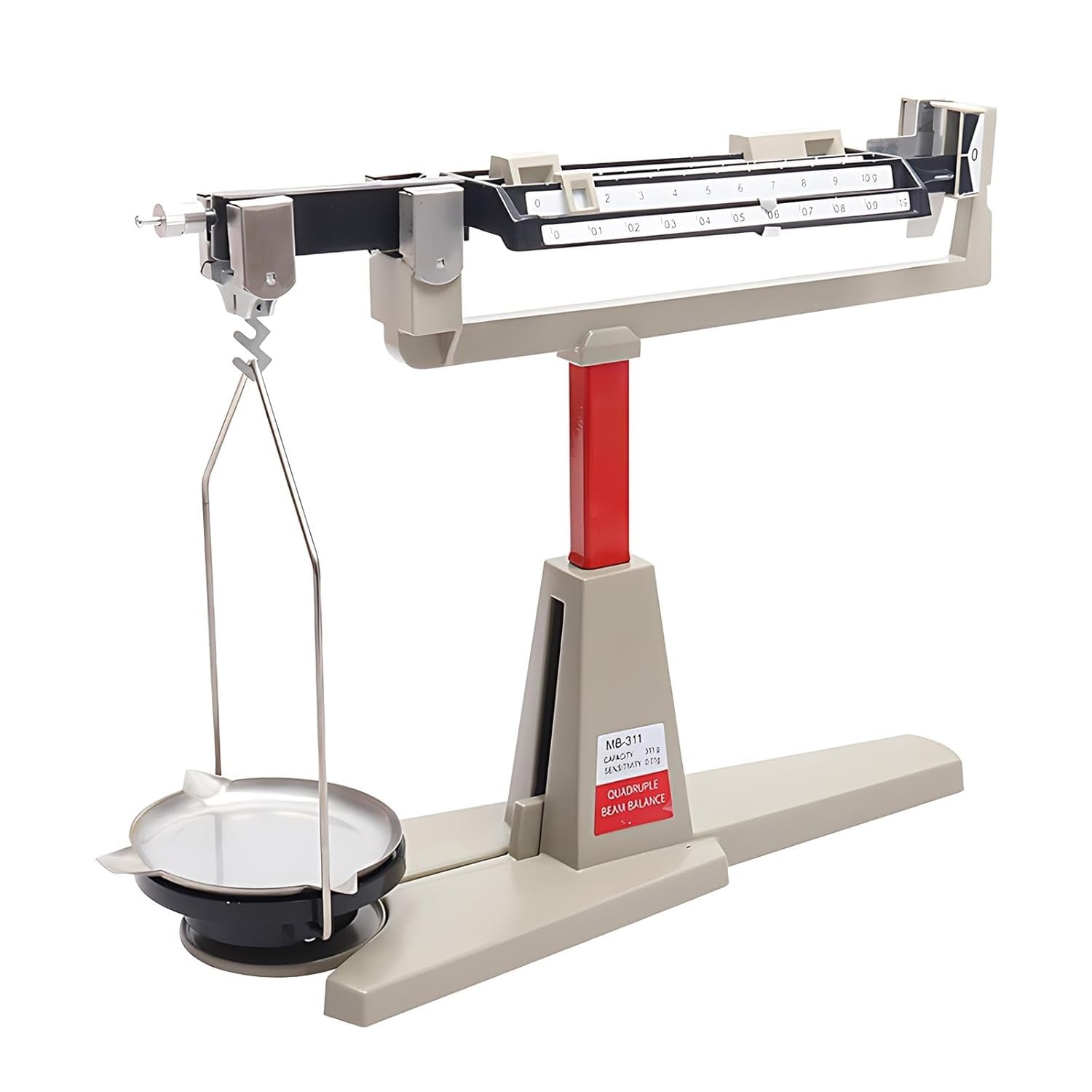 Balanza Mecánica De Triple Brazo, Juego De Pesas Analíticas De Laboratorio, Bandeja De Precisión Con 3 Pesas, Precisión De 0,1 G, For Electrónica E Investigación Científica.