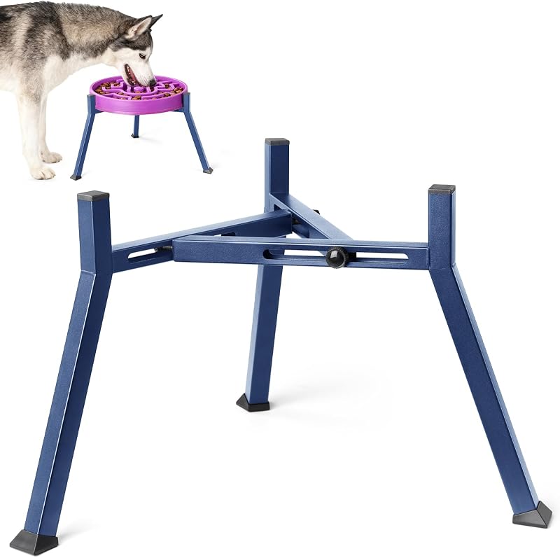 Comedouro Elevado Ajustável para Cães Grandes LOOBANI, Altura de 21,34 cm e Largura de 20,83 a 27,94 cm