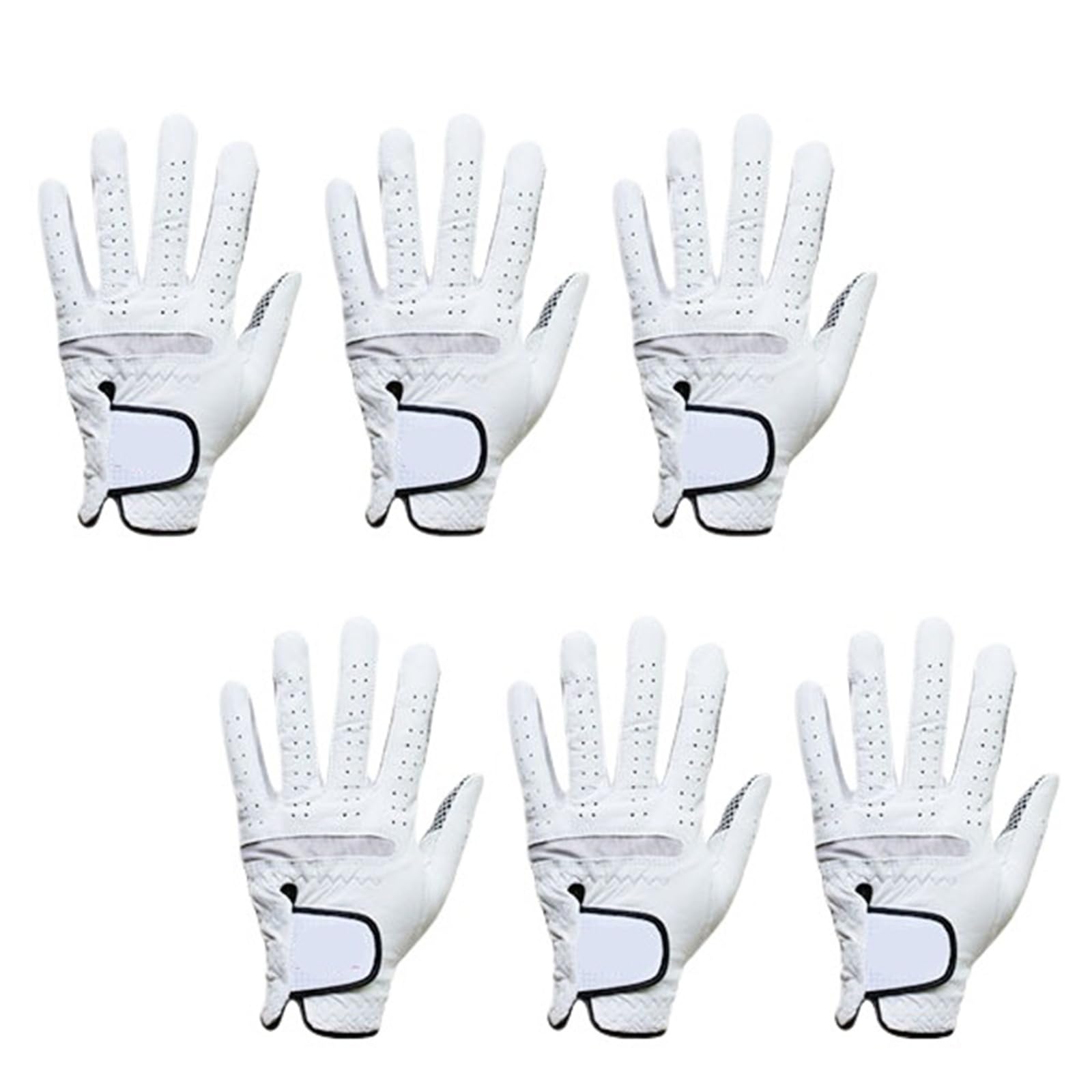Genérico Compatible con 6 Guantes de Golf for Hombre, Piel de Oveja Pura, Suave y Transpirable, diseño Antideslizante